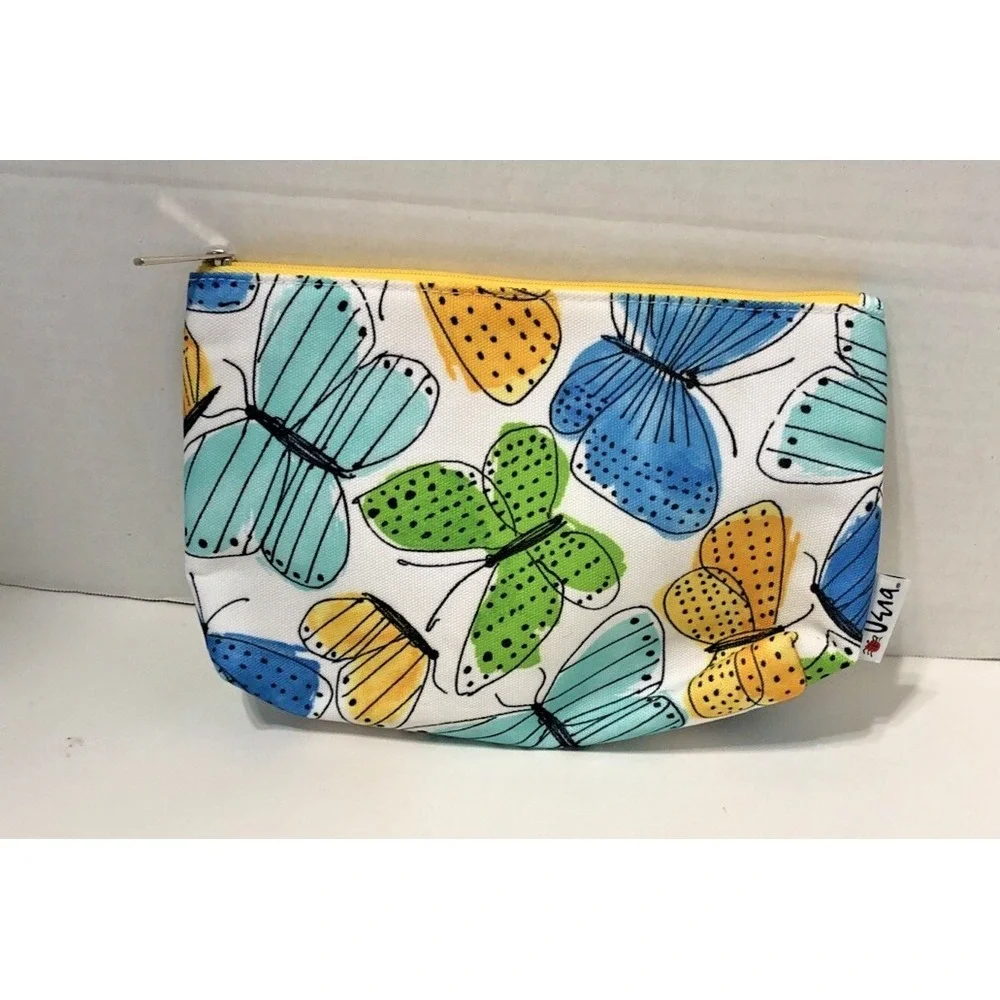Clinique by Vera Zippered Cosmetic Bag‎ Butterfly and Ladybug Liner - 10